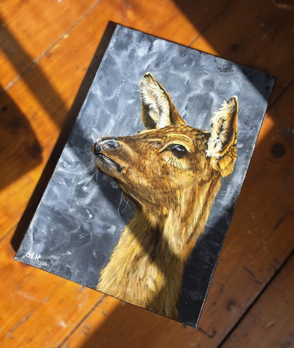 Frozen in Time | Original Deer Painting